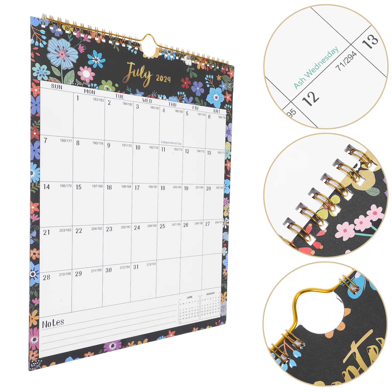 

2024 -2025 Calendar English Wall Weekly 3600X2800X100CM Monthly Planner Desk Calander Flower