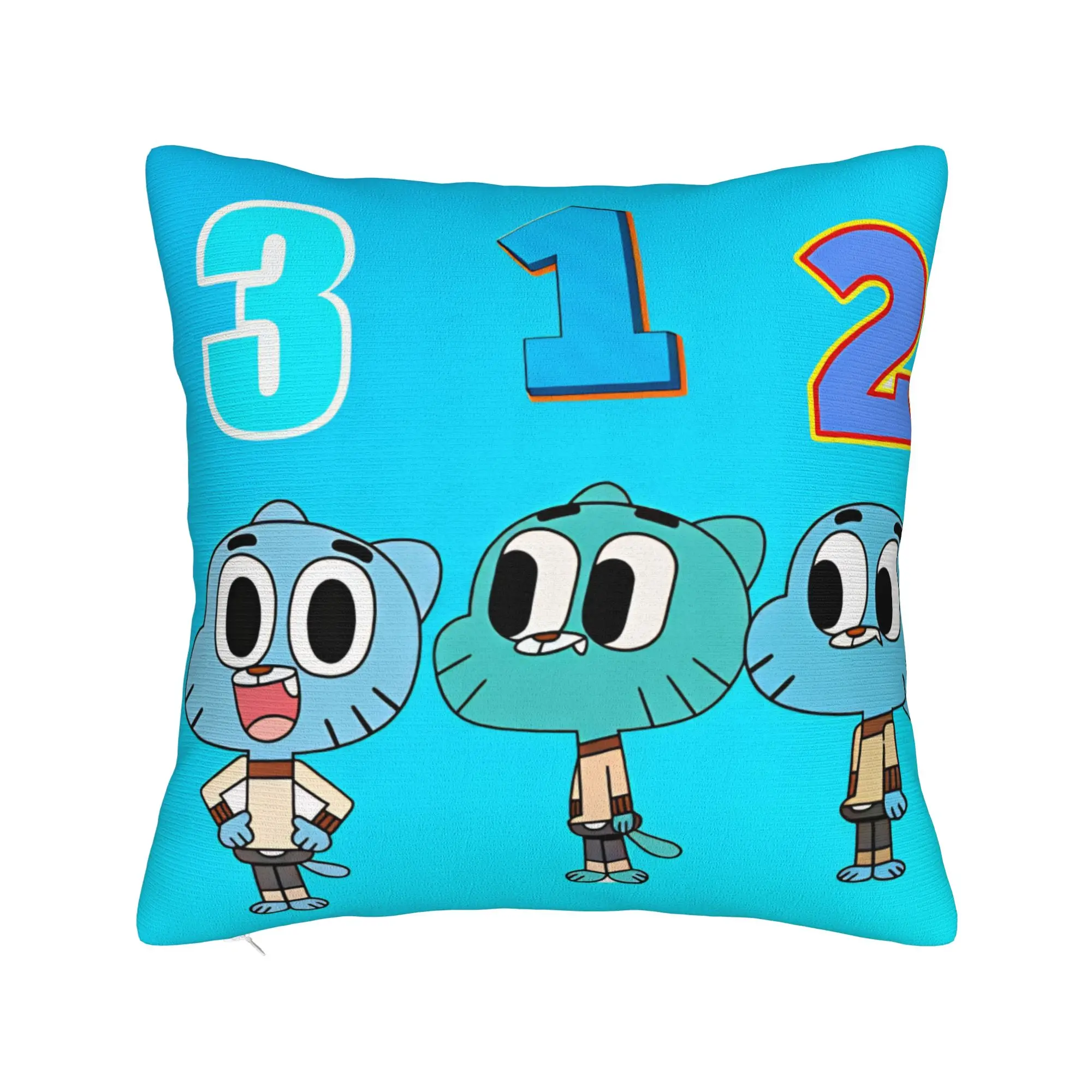 Gumball Gum Ball Watterson Amazing Cartoon  Pillowcases  Vintage Pillow Case For Sofa Couch Bed Living Room Comfy Pillow Cover