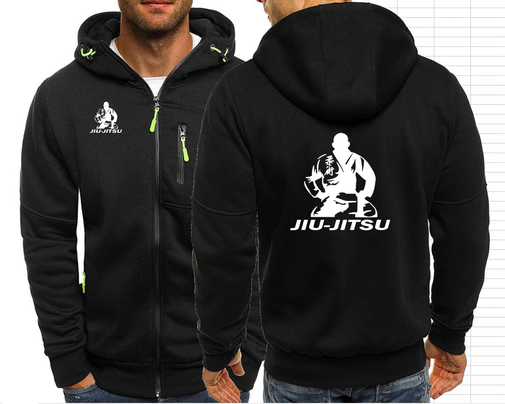 MMA Brazilian Jiu Jitsu Men Jacket Hoodies Coats Martial Art WuShu Sweatshirt Skill Ufcs Zip Hooded Sweatshirt Streetwear