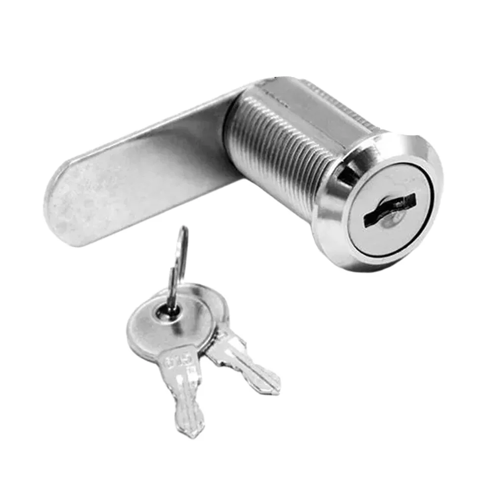 Office Lock With 2 Keys Zinc Alloy Cam Lock Set Chassis Quarter Turn Office Lock Box Locker Security Lock Furniture Hardware
