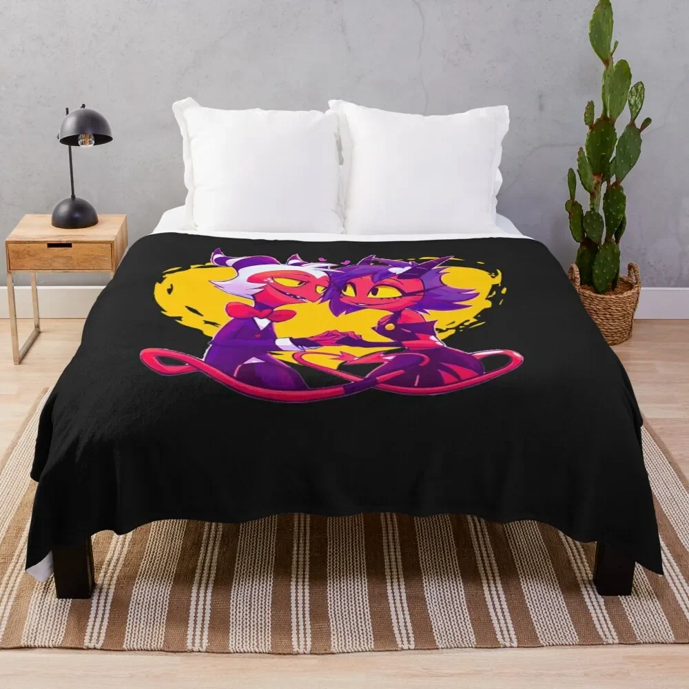 

Helluva Boss Millie and Moxxie Throw Blanket christmas gifts Soft Big Blankets