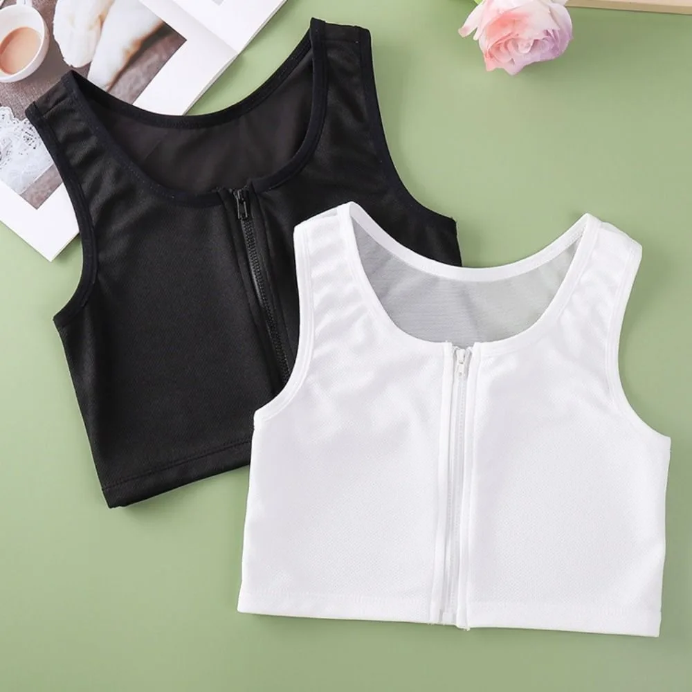 

Intimates Mesh Thin Seamless Shapewear Zipper Slim Fit Underwear for Women Shockproof Crop Top Chest Wraps Binding Girl
