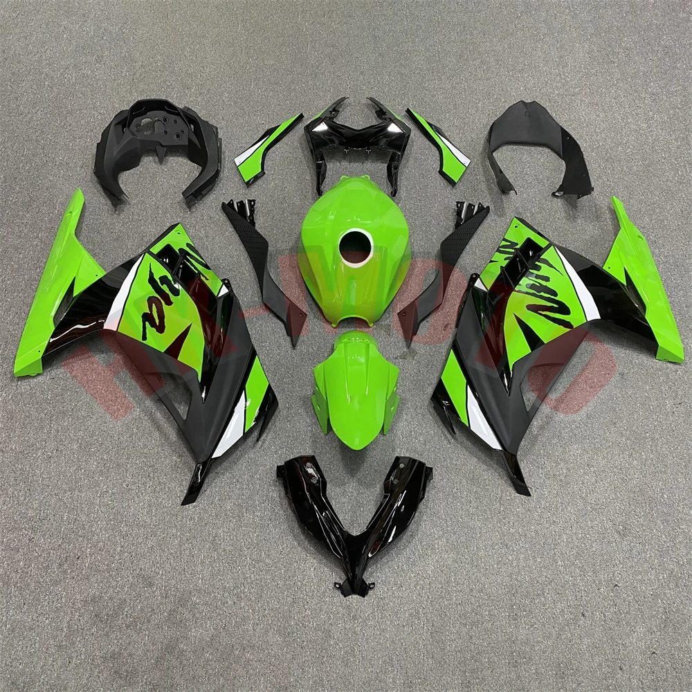 

Комплект обтекателей для мотоцикла, подходит для Ninja 300 250 Ninja300 EX300 ZX-3R 2013-2017, комплект кузова из высококачественного АБС-пластика, зеленый, черный