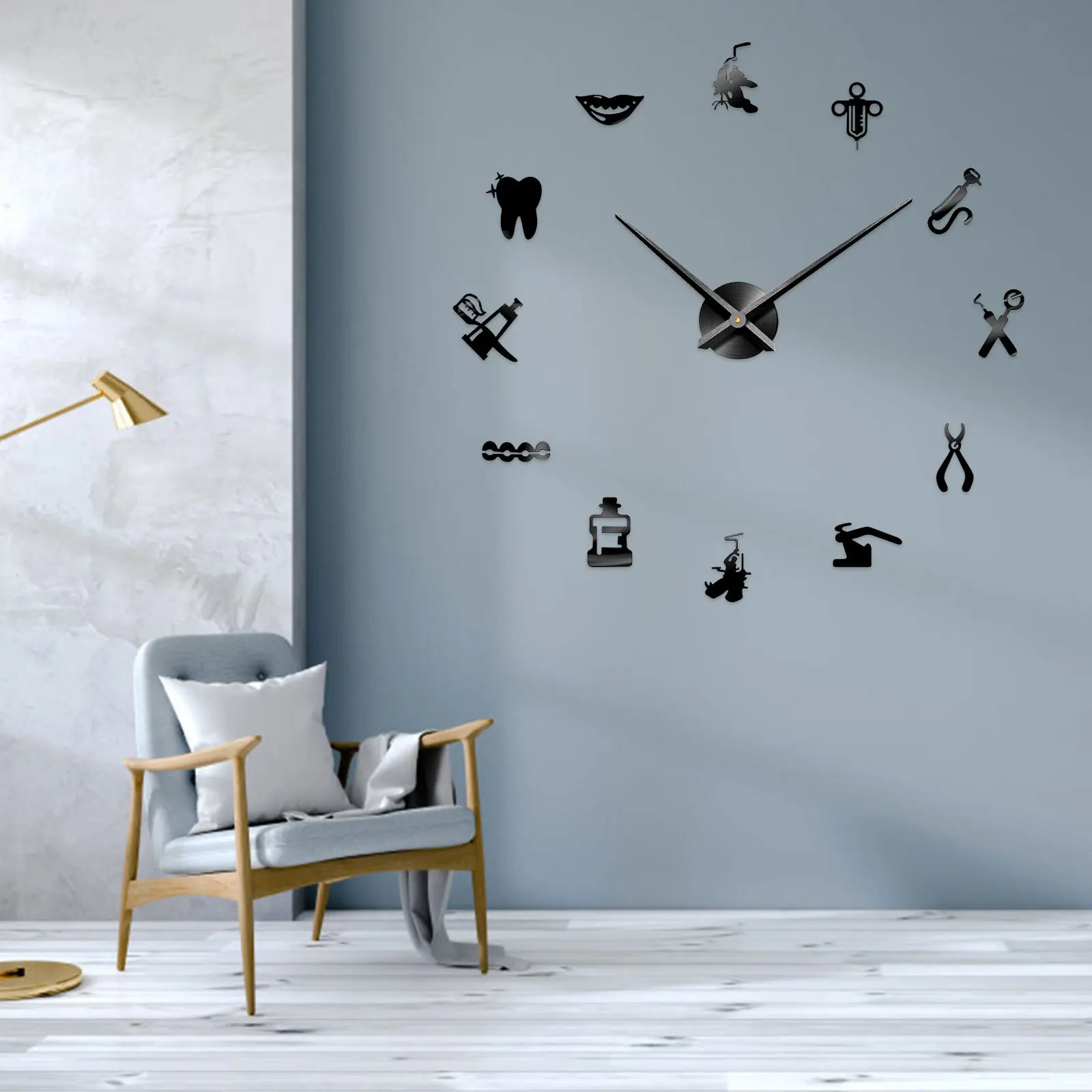 

Modern DIY Acrylic Wall Clock Silent Movement Kit Easy Install for Living Room Bedroom Kitchen Wall Decor Creative Home Hanging