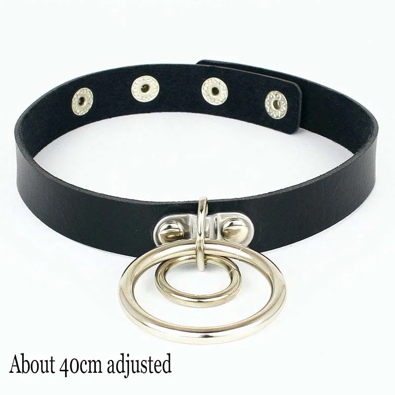 Frau Schwarz Punk Choker Kragen Halskette Sexy PU Leder Herz Lock Schlüssel Spike Chocker Gothic Cosplay Zubehör Partei Schmuck