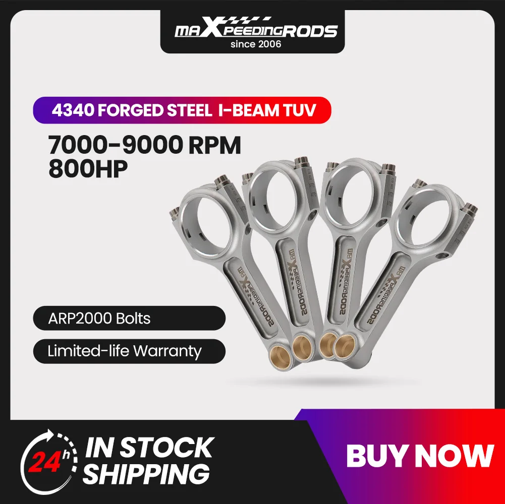 I-Beam Forged Connecting Rods & ARP 2000 Bolts for Honda K20 K20A2 K20Z1 K20Z3  for Acura RSX 2.0L 05-06,K20Z1 COnrod Balanced