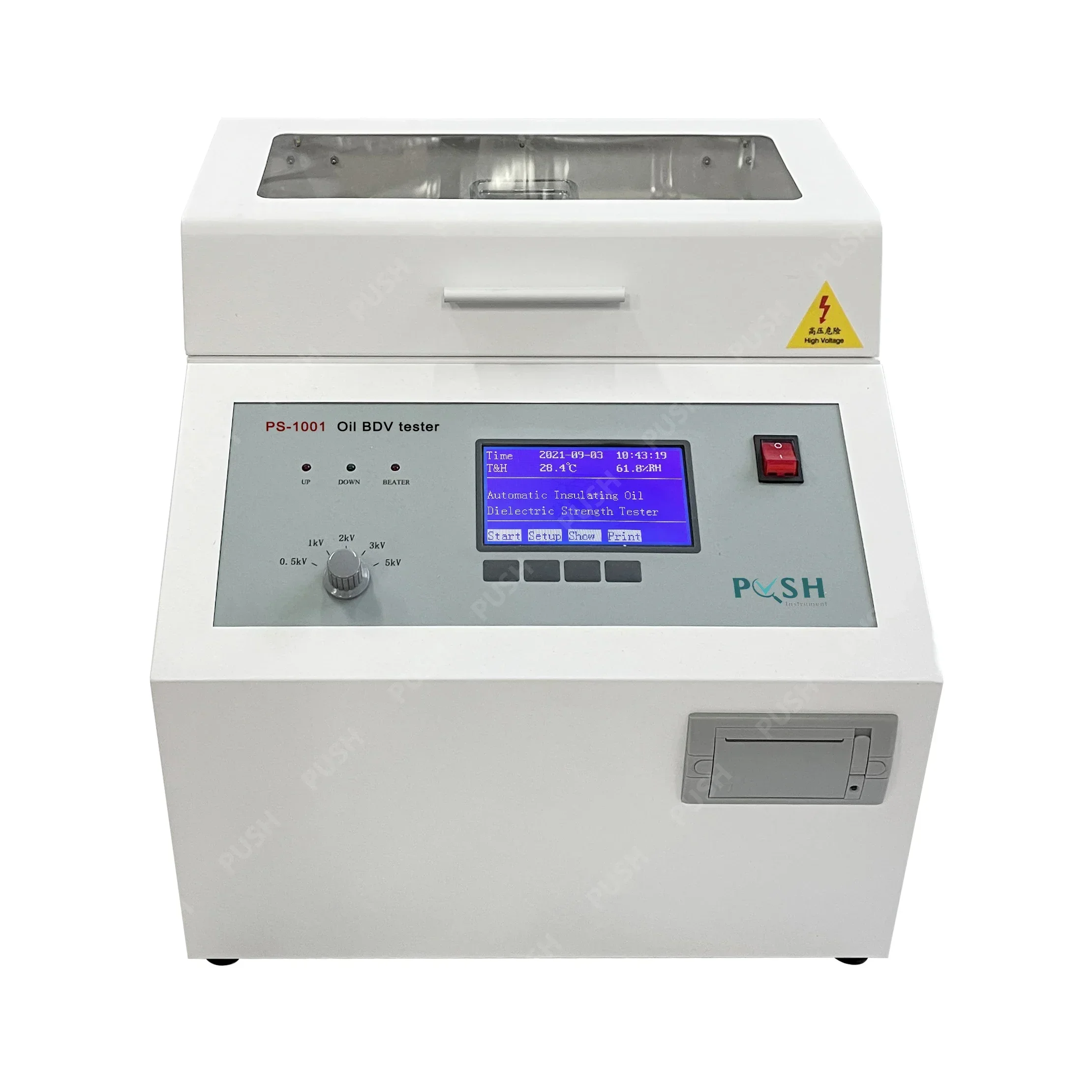 PUSH electrical PS-1001 100kv 80kv astm d1816 astm d877 transformer Oil dielectric strength tester oil bdv tester