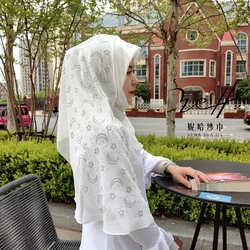 Stars Moon Diamonds Decor Moslem Islamic Girls Wrap Hijab Wears