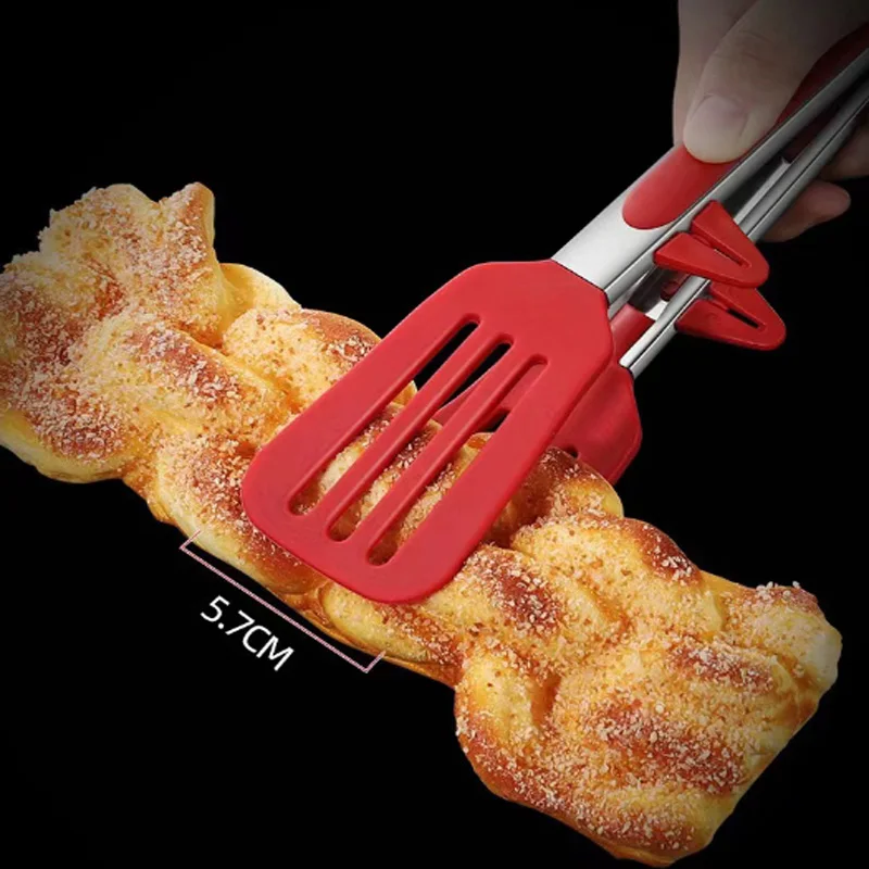 9-inch food tongs Stainless steel tongs Silicone non-stick cooking clips Outdoor Barbecue tongs salad bread Kitchen Tools