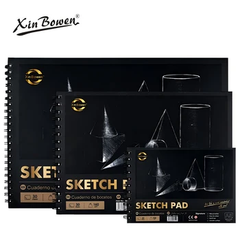 สมุดสเก็ตช์ภาพศิลปะวาดด้วยมือ, สมุดบันทึกเกลียว, นักเรียน, A3, A4, ขนาด A5, หนา160กรัม, ขายส่ง, 30แผ่น/หนังสือ