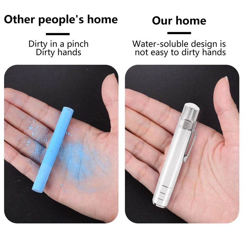 Горячий TTKK 6 шт. металлический держатель для мела, экономия доски учителя, клипса для мела, серебро