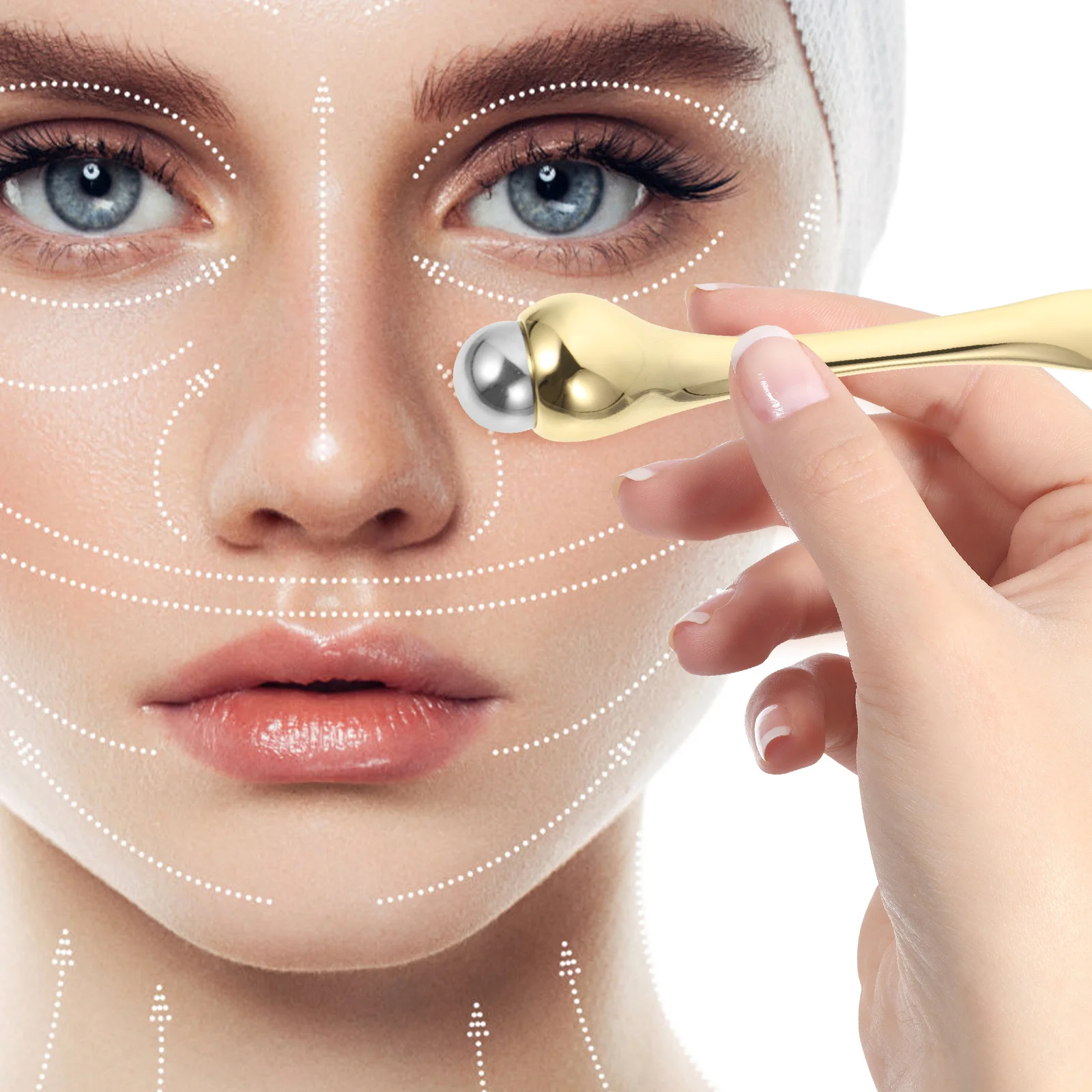 Oogmassage Roller Gladde gezichtsmassager voor vrouwen Delicate crème Applicator Tool Onder oogverzorging Ontspanning