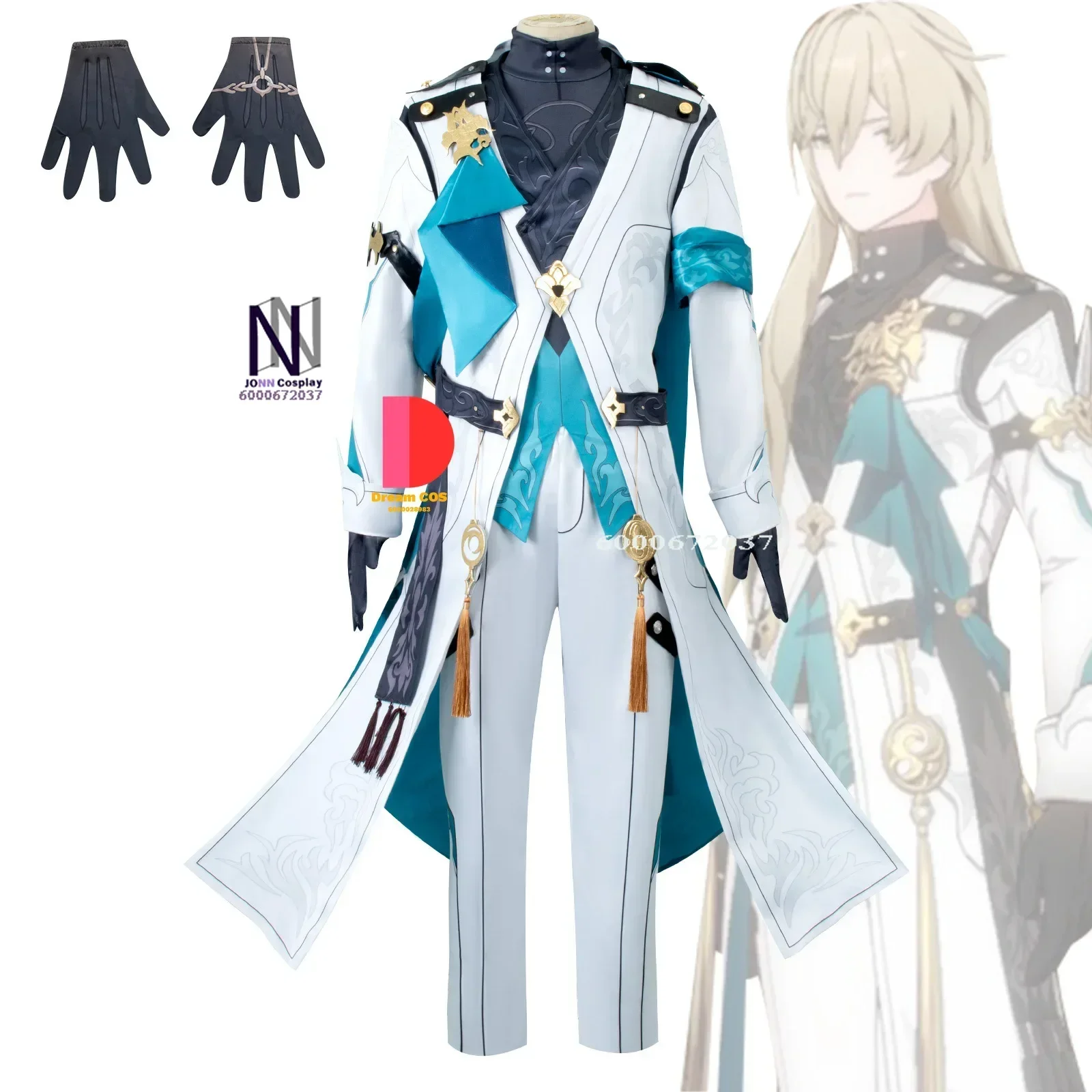 

Honkai Star Rail Game Hot Luocha Cosplay Costume Anime Carnival Uniform with Wig Halloween Costume for Men Outfit Photo-Ready