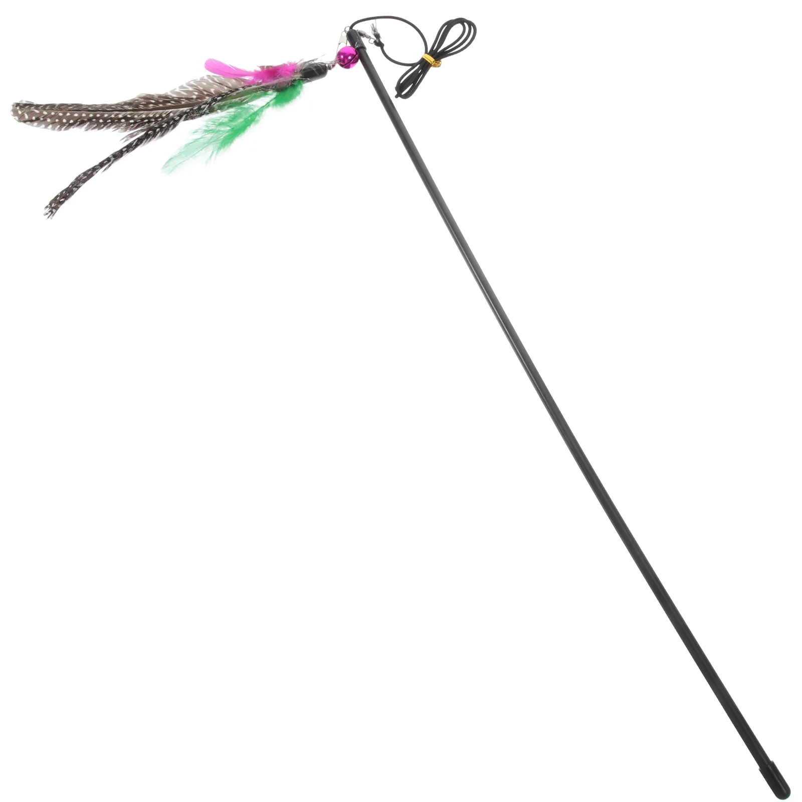 

Kitten Cat Teaser Dangler Rod 49Cm 19.29 Inch Bell Interactive For Cats Elastic Cord Attached Exercise Natural Behavior