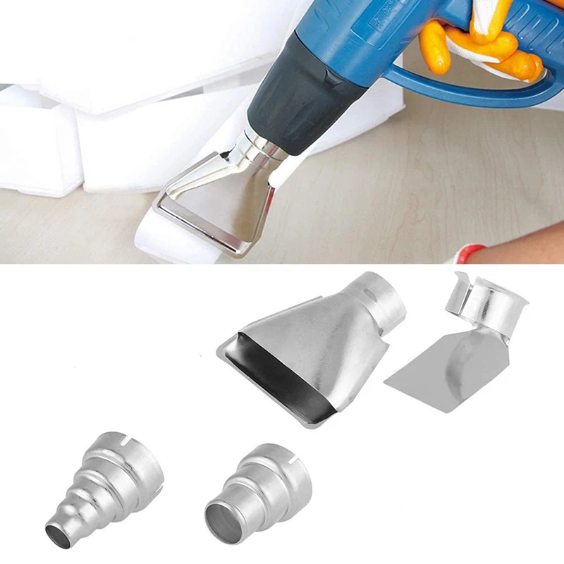 

4pcs Stainless Steel Universal Heat Gun Nozzle Hot Air Gun Tips Heat Resisting Welding Nozzle Tool For Hot Air Soldering Station