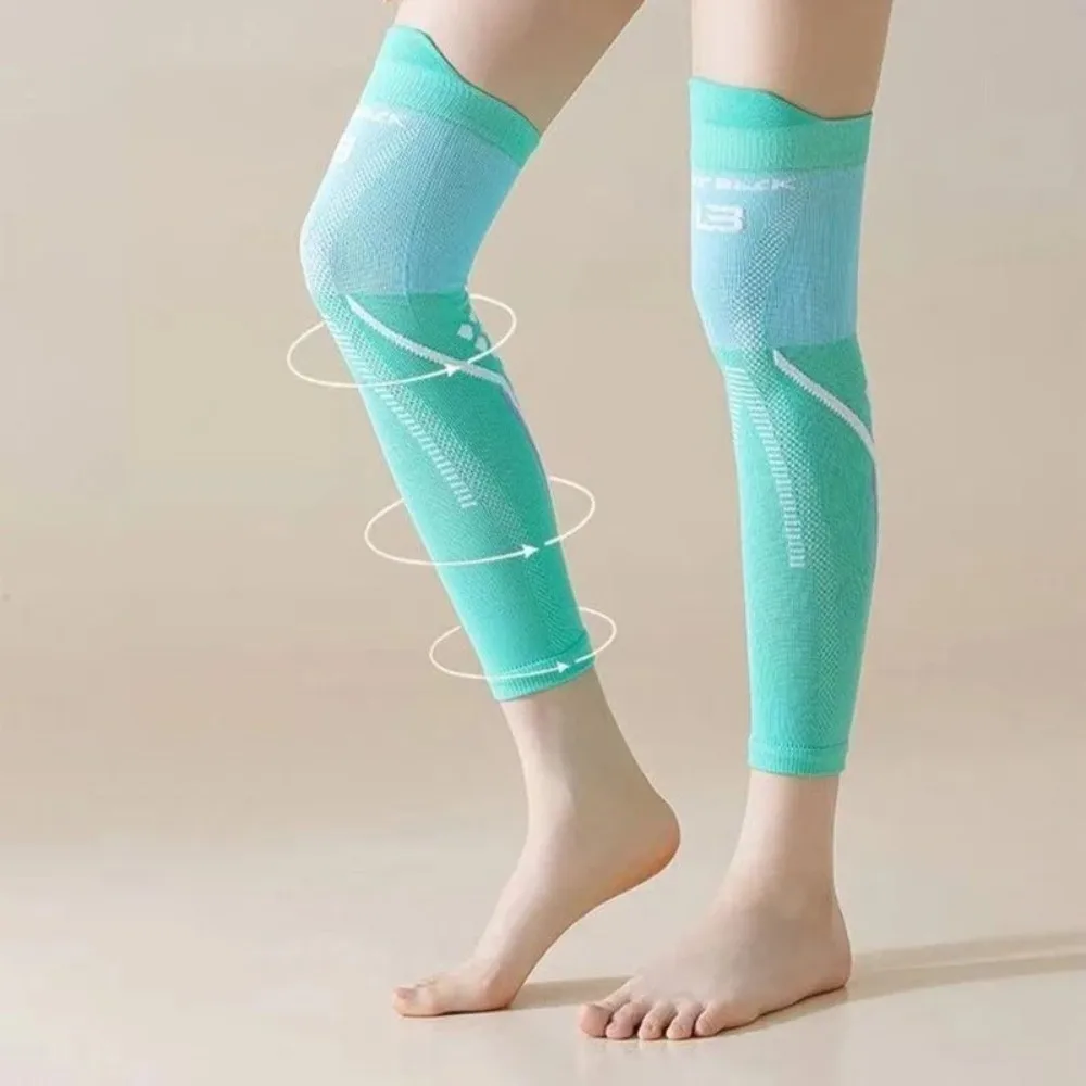 1 Pair Anti-Slip Knee Support Brace Long Full Legs Sleeve Compression Running Knee Pads Breathable Compression Sleeve