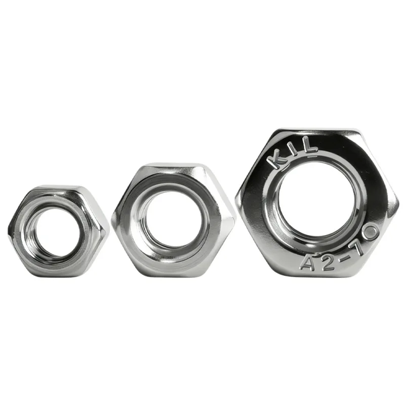 

10 шт., шестигранная гайка из нержавеющей стали 304, M1-M56, внешняя шестигранная винтовая крышка DIN934, стопорная винтовая крышка Daquan