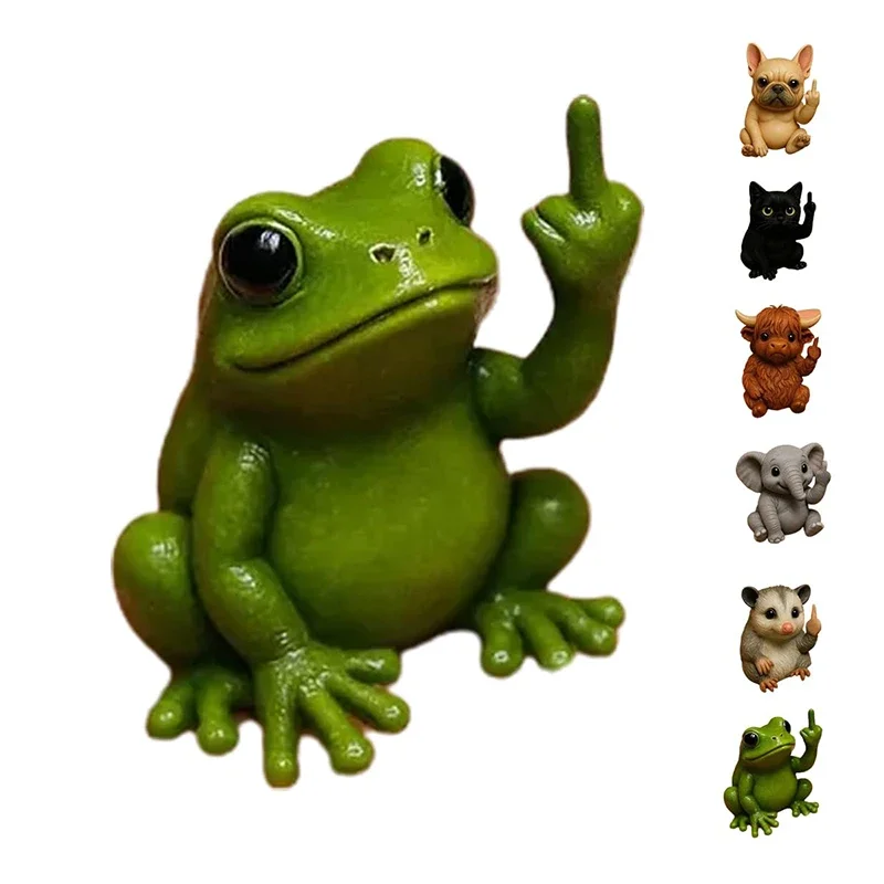 

Fun Mini Middle Finger Animal Statue Interesting Ornament Of Middle Finger Animals Cute Animal Decorations, Small Sculptures