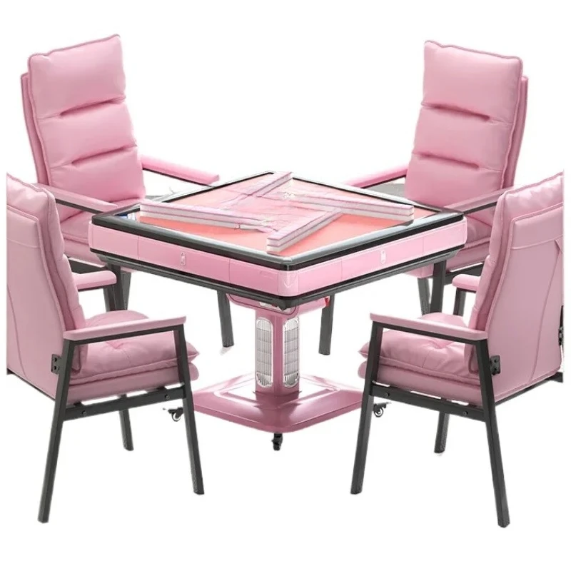 v1 pink whirlwind roller coaster mahjong machine automatic dining table dual-purpose heating household