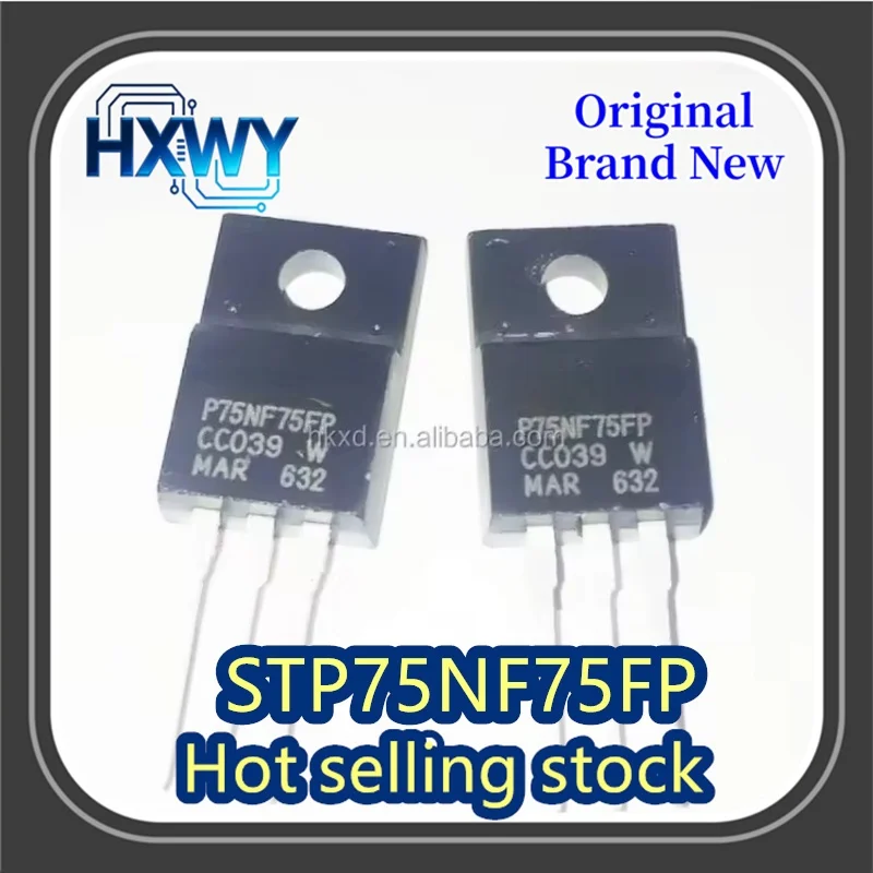 

(10/50 pieces) STP75NF75FP P75NF75FP TO-220F 75V 80A Brand New Original