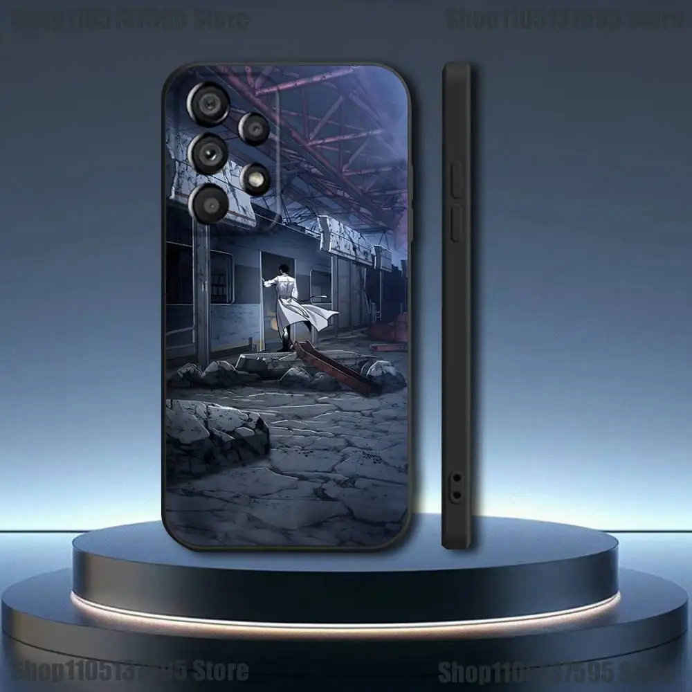 Coque de téléphone avec lecteur omniscient Viewpoint, étui noir souple pour Samsung Galaxy A73,31,32,71,41,53,52,71,22,5G, Note,J7,8,9