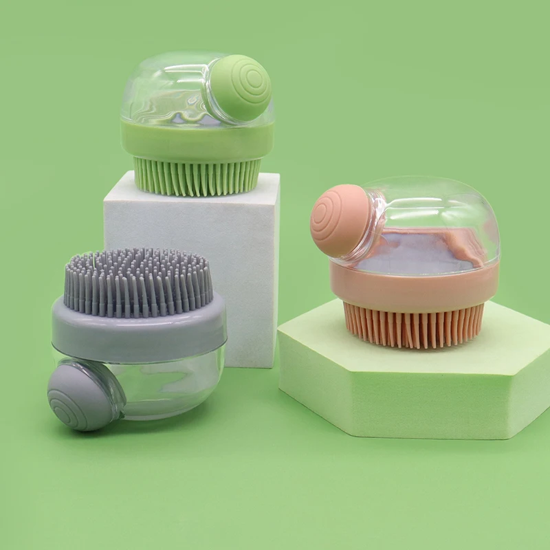 

Soft Silicone Dog Brush Hair with Shampoo Dispenser Gentle Massage Cat Grooming Brush Dog Grooming Equipment