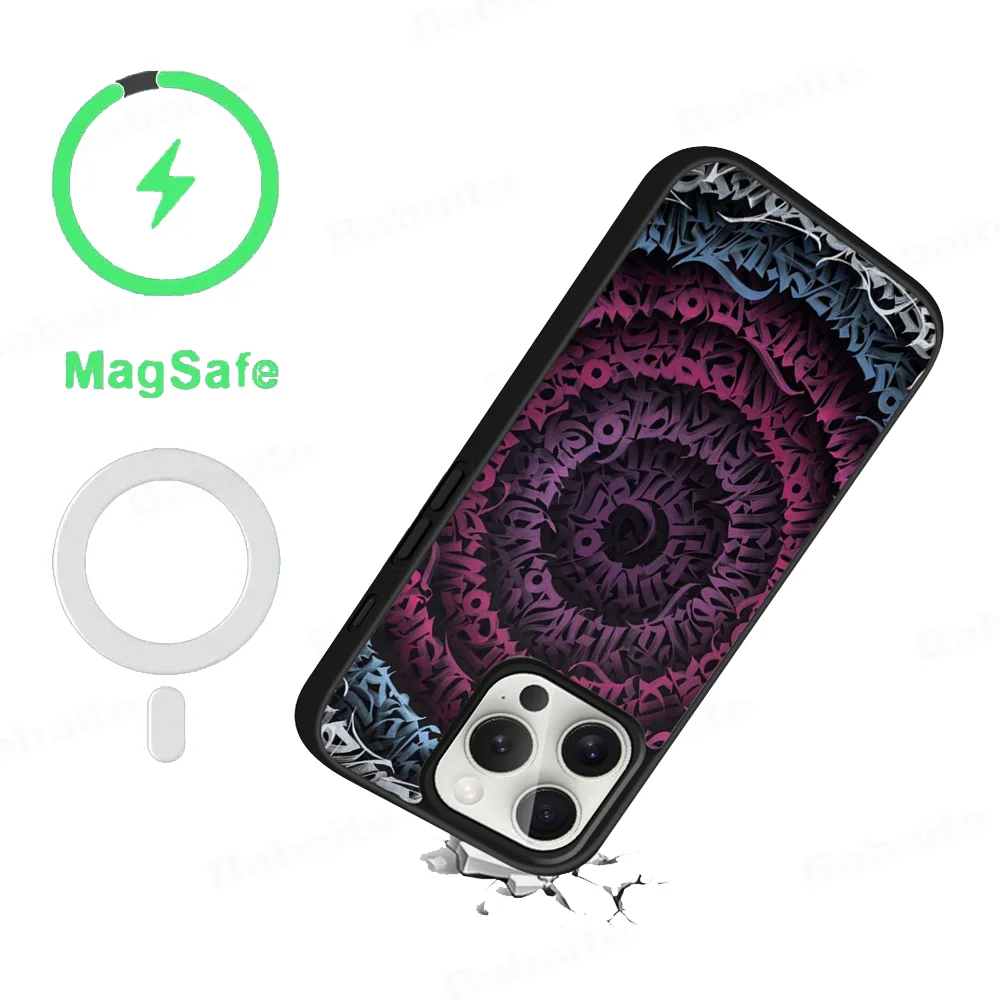 Pokras Lampas Art Graffiti Phone Case Magnetic Case For IPhone 16 14 13 12 11 15 Pro Max Plus For Magsafe Wireless Charge Cover