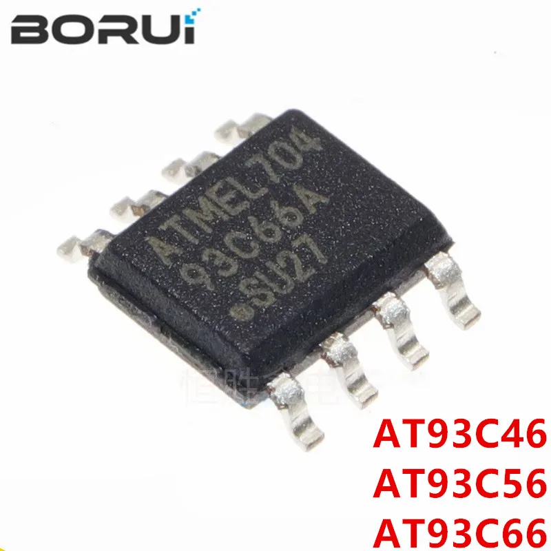 10pcs AT93C46 AT93C56 AT93C66 93C46 93C56 93C66 AT93C56-10SU-2.7 SOP8 EEPROM AT93C66A-10SU-2.7 (256x8)/(128x16) 2K new original