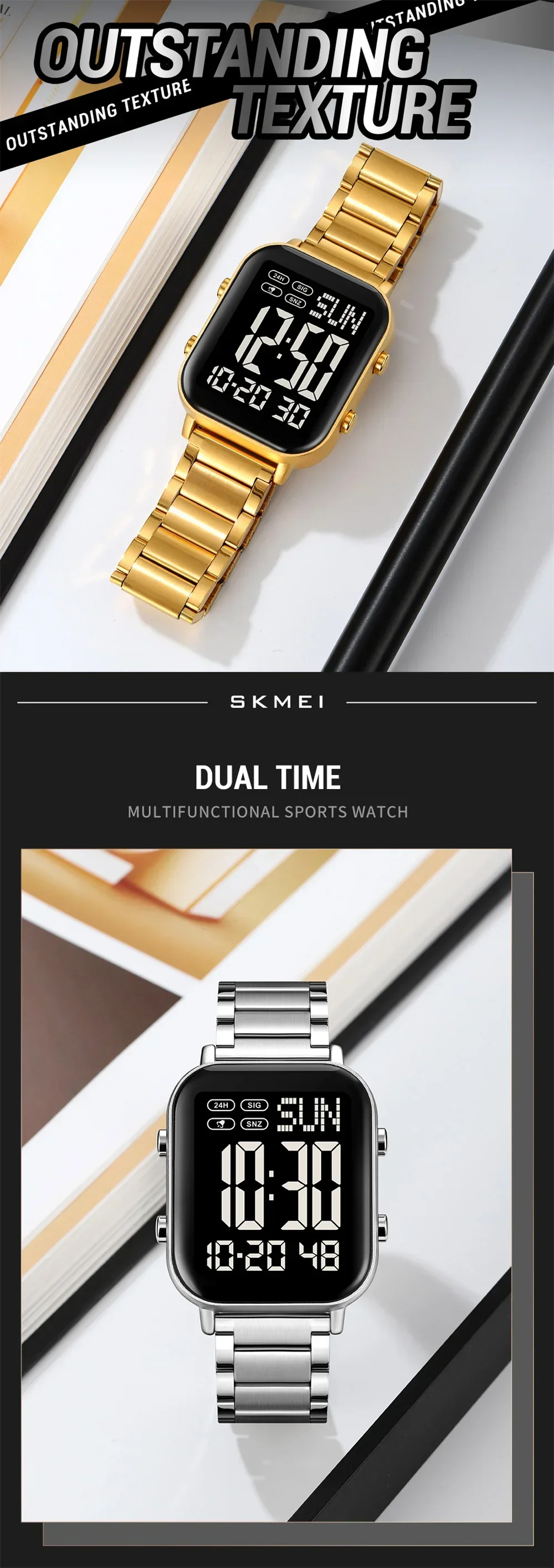 SKMEI Men Watch Digital LED Military Sport Wristwatch Top Brand Luxury Date Chronograph Waterproof Male Electronic Clock 2259