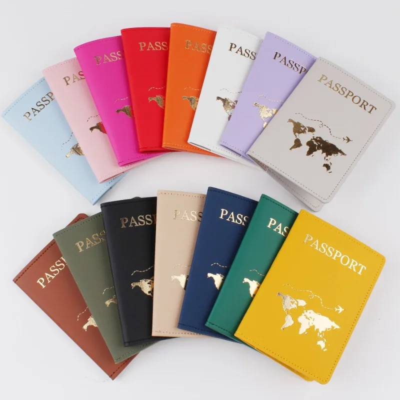 

Women Men Card Passport Case Pu Leather Travel Passport Holder Wallet Organizer Case Bags Passport Cover Case and Luggage Tags