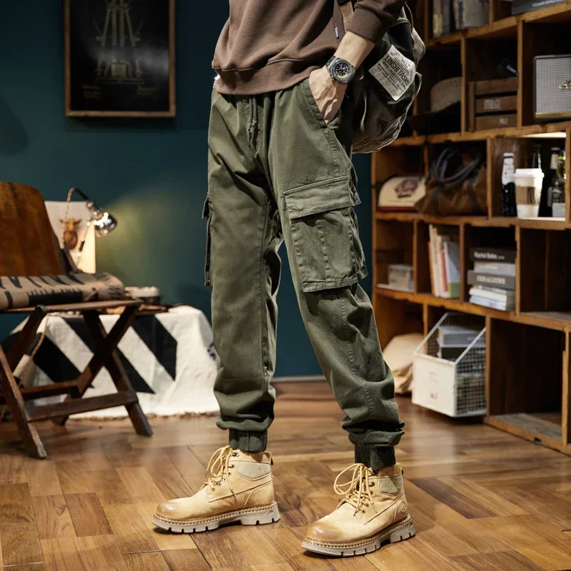Man New High Quality Pocket Breathable and Comfortable Casual Pants Men Cargo Pants Stretch Straight Trousers Cargo Pants New