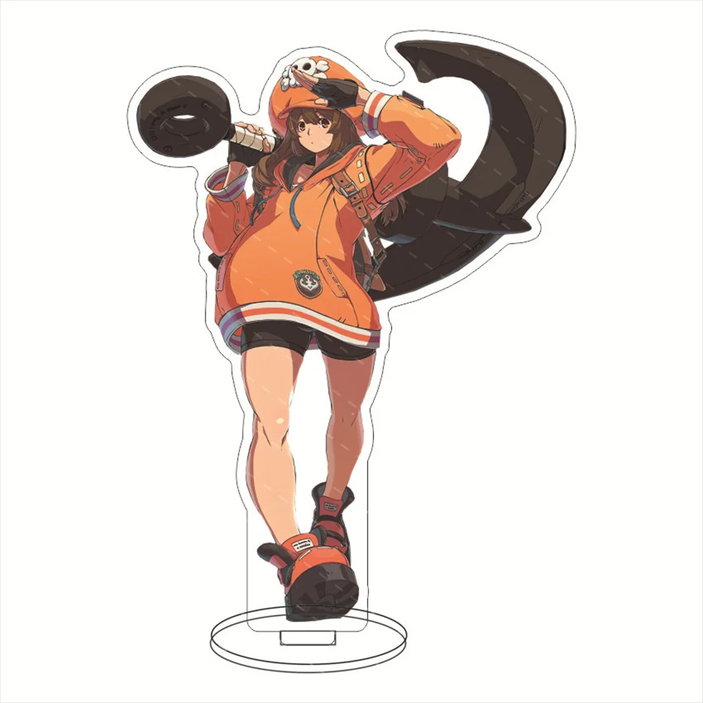 15cm Guilty Gear Anime Figure Bridget Baiken Faust Acrylic Standing Sign Happy Chaos Character Model Desk Decor Keychain Gift
