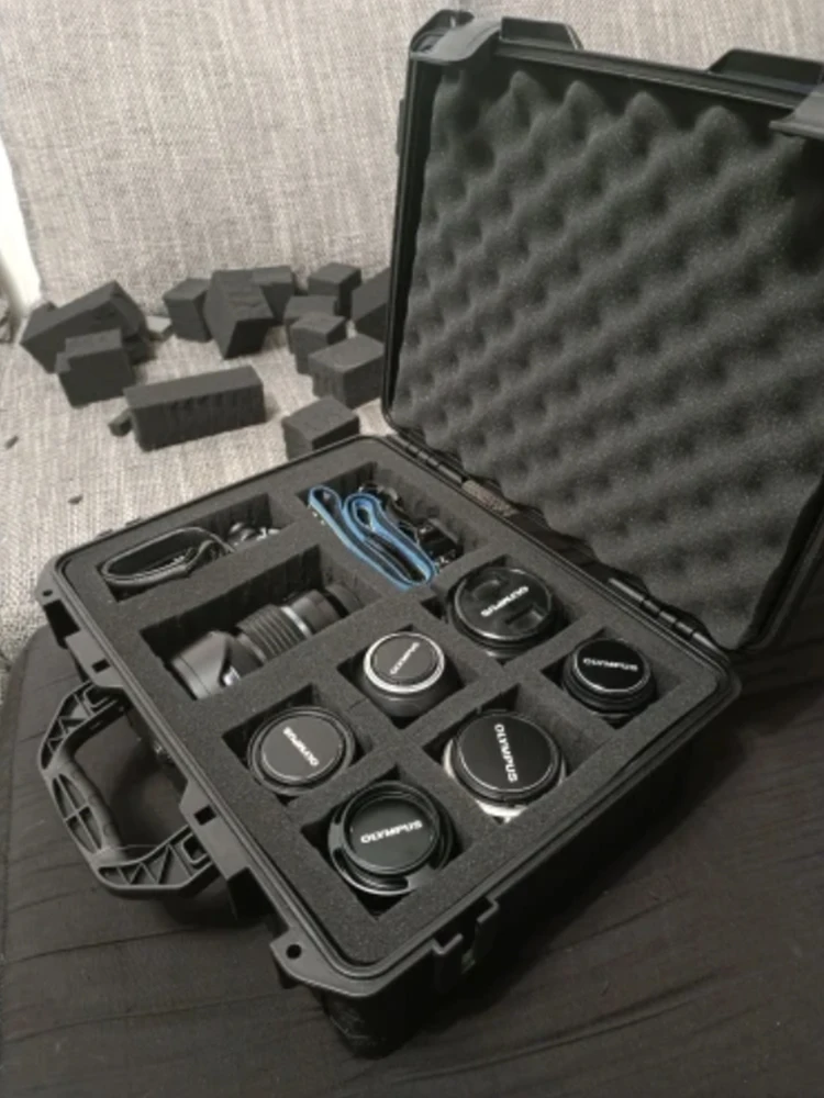 Waterproof Case Tool Box Safety Equipment Instrument Case Hardware Hard Case Safety Protector Organizer With Pre-cut Sponge