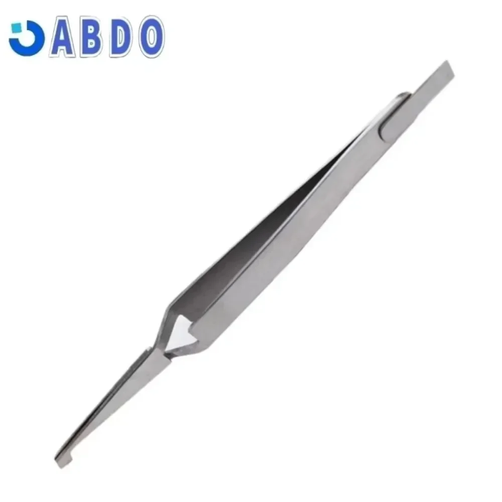 20pcs Dental Bracket Tweezers Holder Dentist Instrument Stainless Steel Serrated Orthodontic Tweezers Plier for Teeth Care Tools