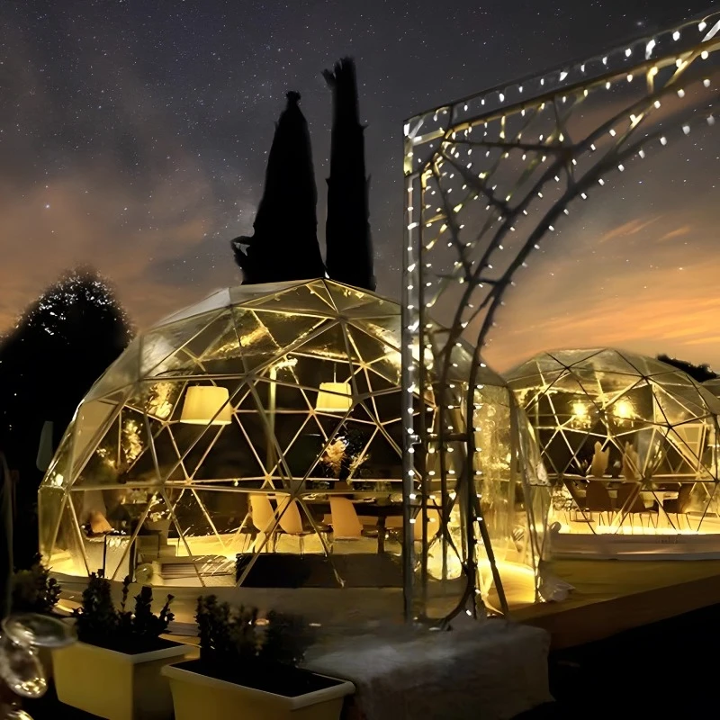 

Transparent spherical star hotel tent bubble house outdoor Internet celebrity restaurant camping agritainment B & B