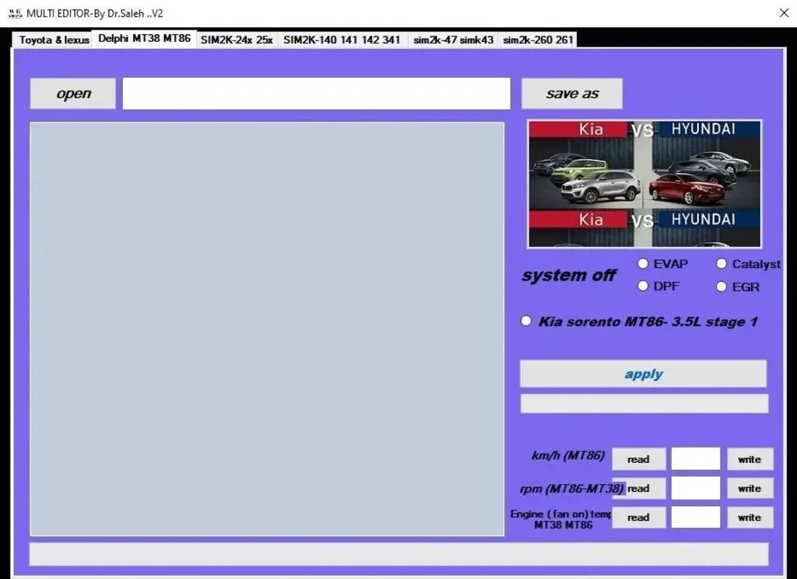 5 Package For Hyundai KIA software KIA HYUNDAI IMMO OFF STUDIO IMMO OFF MULTI EDITOR V2  DT C OFF By Dr.Sh with Unlimited KEYGEN