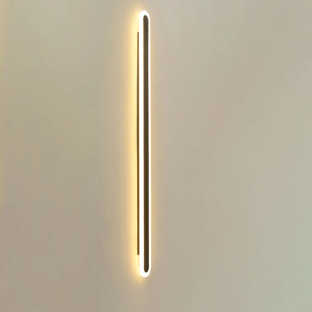 

Long Strip Wall Light Iron Nordic Design Simple Wall Lamp for Bedroom Living Room Corridor Bedside Warm Indoor Night Lamp
