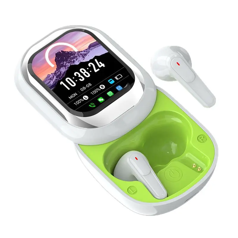 SE-ONE 2026 AI Translation Earbuds with Touch Screen Slide Cover Real-Time Multi-Language Interpreter Bluetooth Headphones