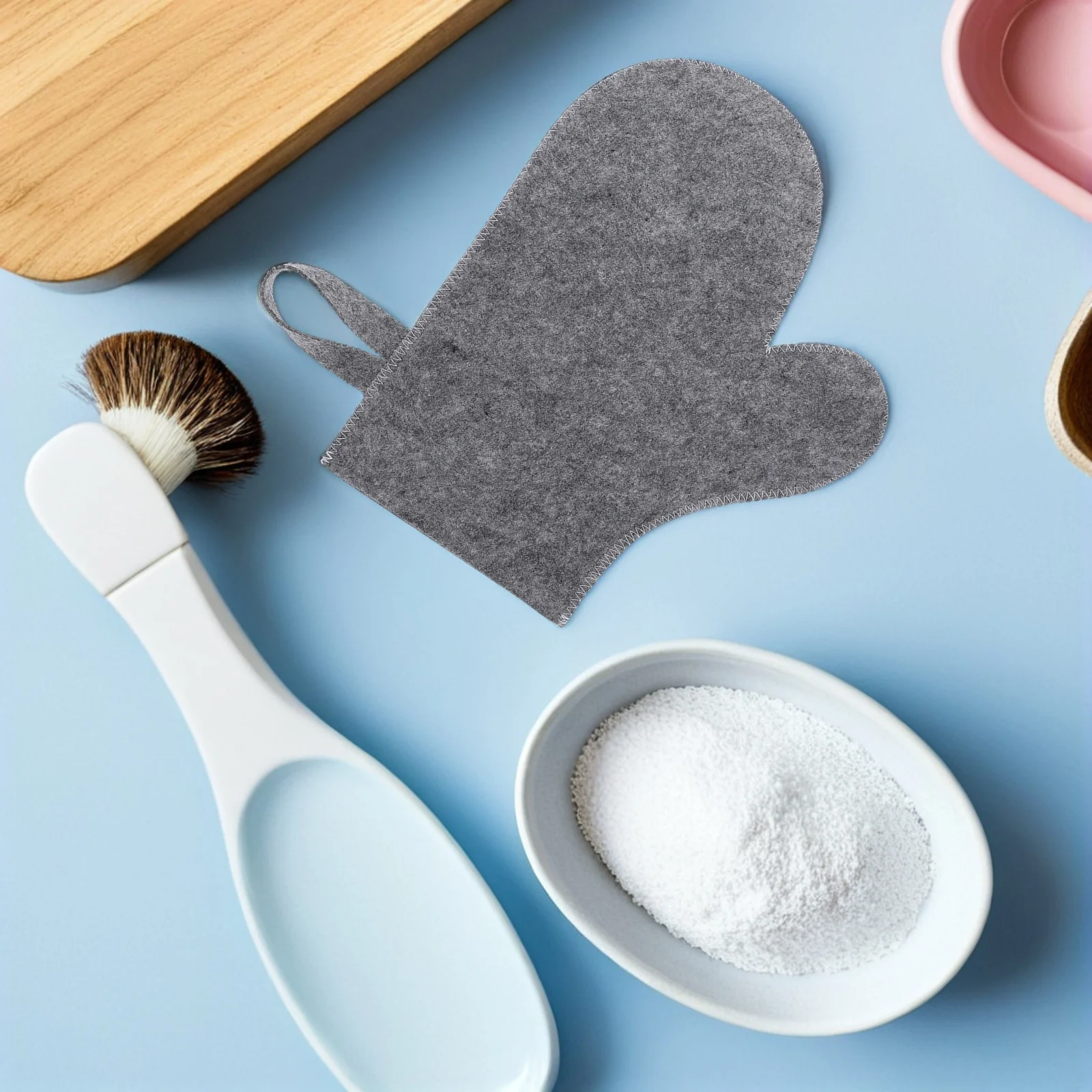 6 pçs resistente ao calor luvas de sauna feltro absorvente chuveiro luvas de banho para casa spa sauna spa luva de banho para mulher