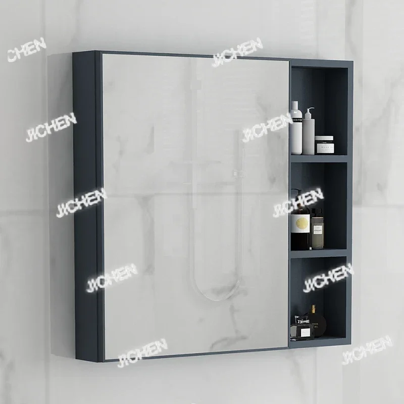 

ZQT Nordic Mirror Cabinet, Mirror Box, Space Aluminum Bathroom Cabinet Combination, Separate Storage Box, Bathroom Wall-mounted