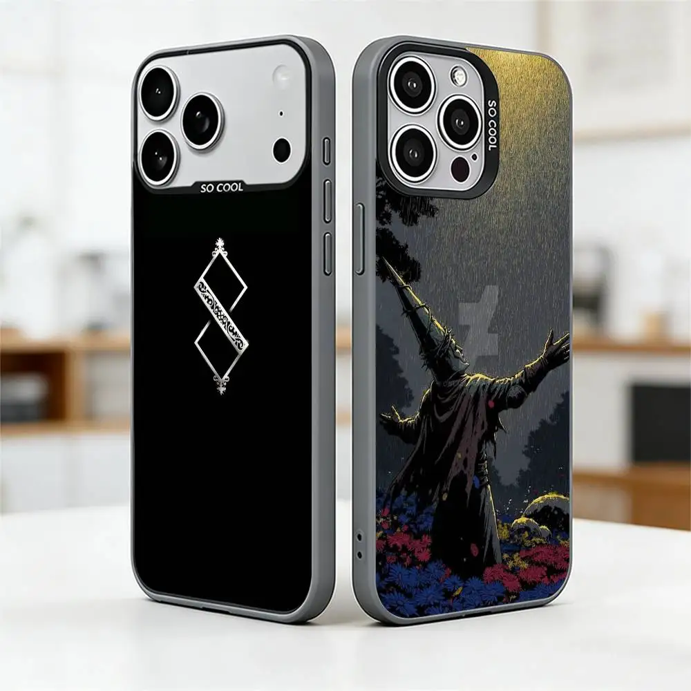 

Game B-Blasphemous Phone Case For iPhone 17,16,15,14,13,12,11 Plus,Pro Max,XS,Colored Silver Plated Inside Cover