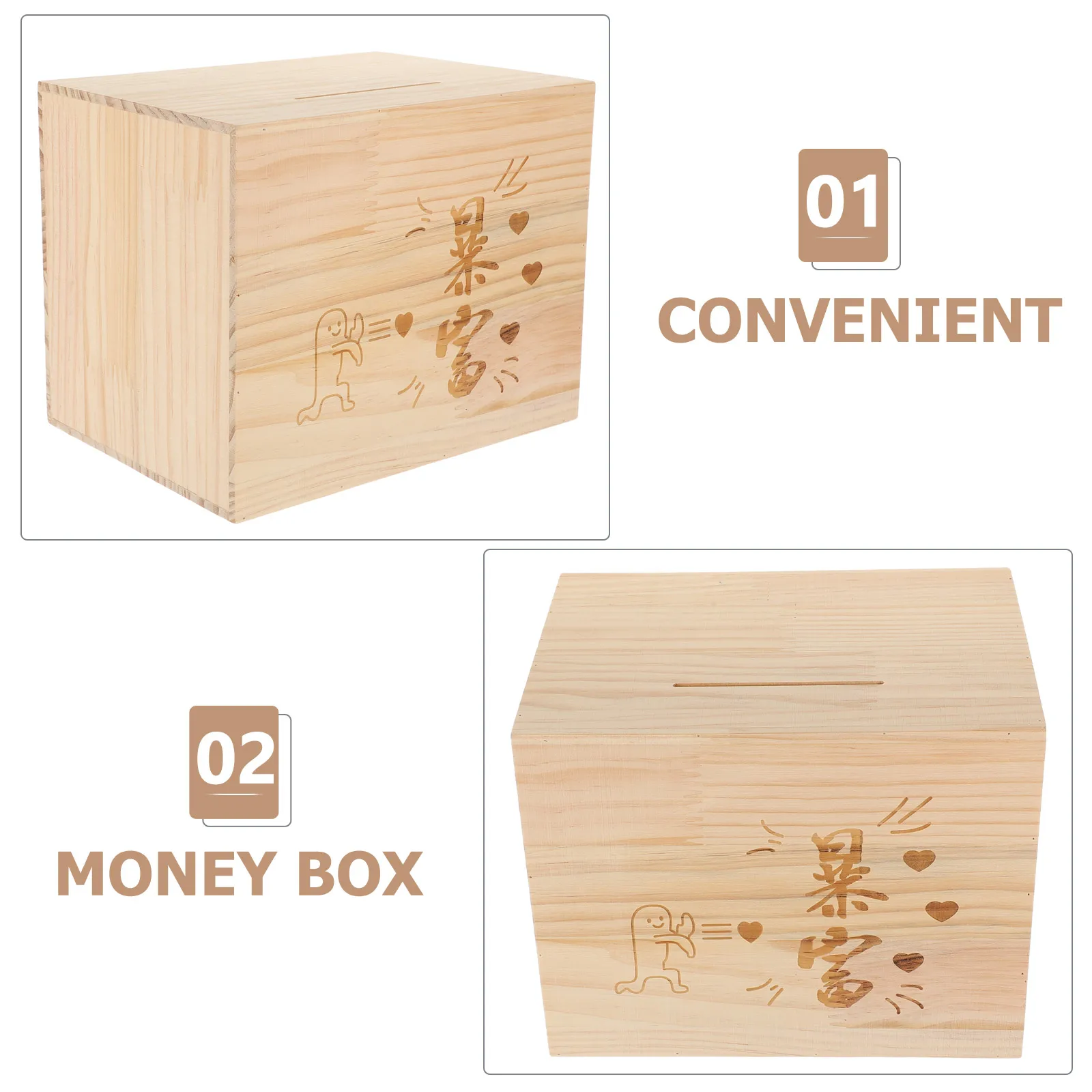 Kinder Sparschwein Holz Münze Glas Für Kinder Kleine Spardose Nette Spardose Für Home Office Dekoration Geschenk