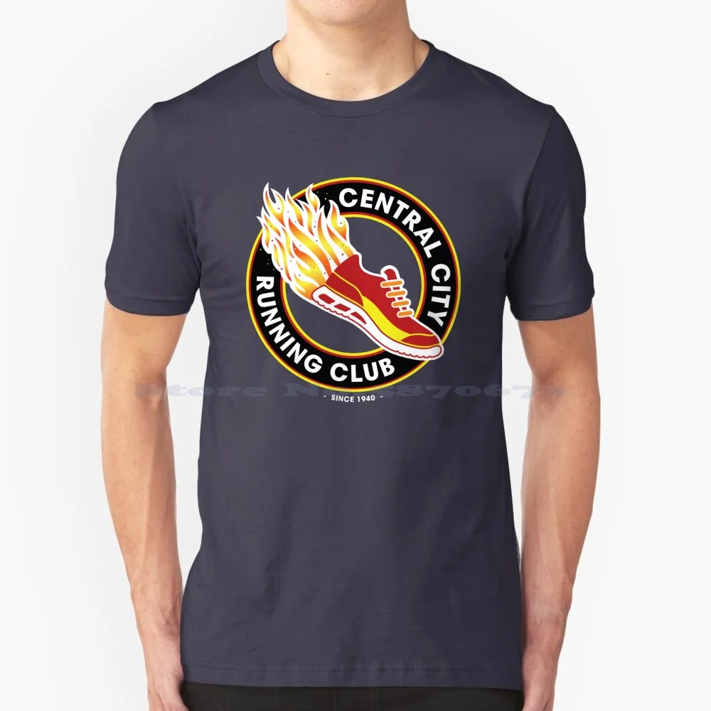 Central City-Running Club T Shirt 100% Cotton Tee Central City Comic Books The Ant Man Running Club The Human Torch The Fast