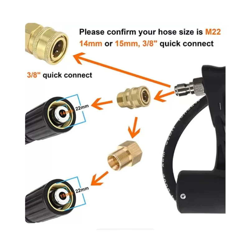4 Section 6m Telescopic Gun Rod High Pressure Washer for Wall Garden Property Washing