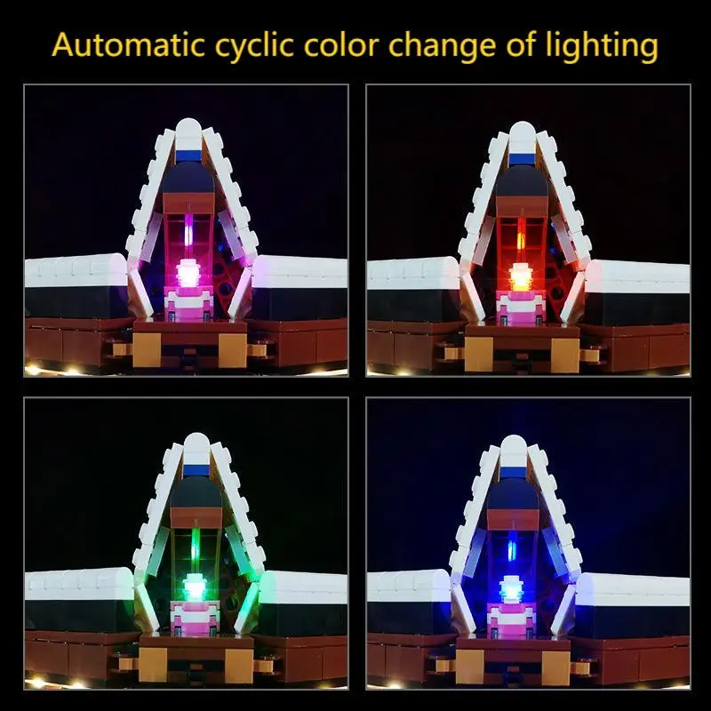 LYBMTWF LED Lighting Kit Compatible with Lego 10293 Santa's Visit Winter Village Model (NOT Include The Model Bricks)