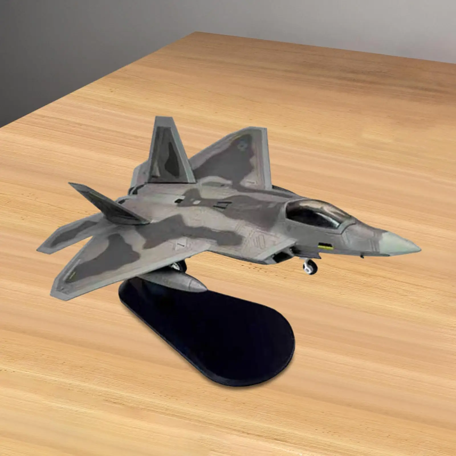 1/100 Scale F-22 Plane Model Toy Adults Gifts with Base Realistic Airplane for Office Bedroom Desktop Home Aviation Commemorate