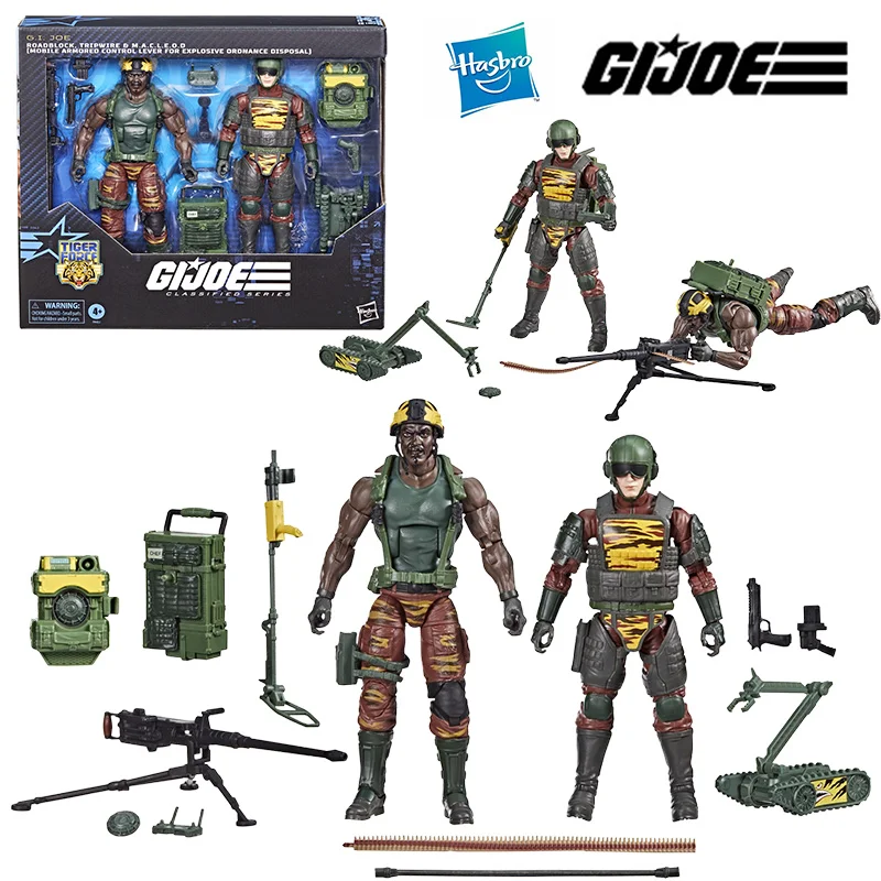 Hasbro G.I.JOE Classified Series 126 Tiger Force Roadblock Tripwire & M.A.C.L.E.O.D. 2-Pack Original Action Figure Model Toy