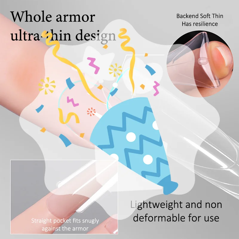 

Sandwich Dual Nail Forms 240pcs 14Size Quick Extensions-Dual Forms T-shaped Ellipse Manicure Forms Top Mold Bottom Mold 3D