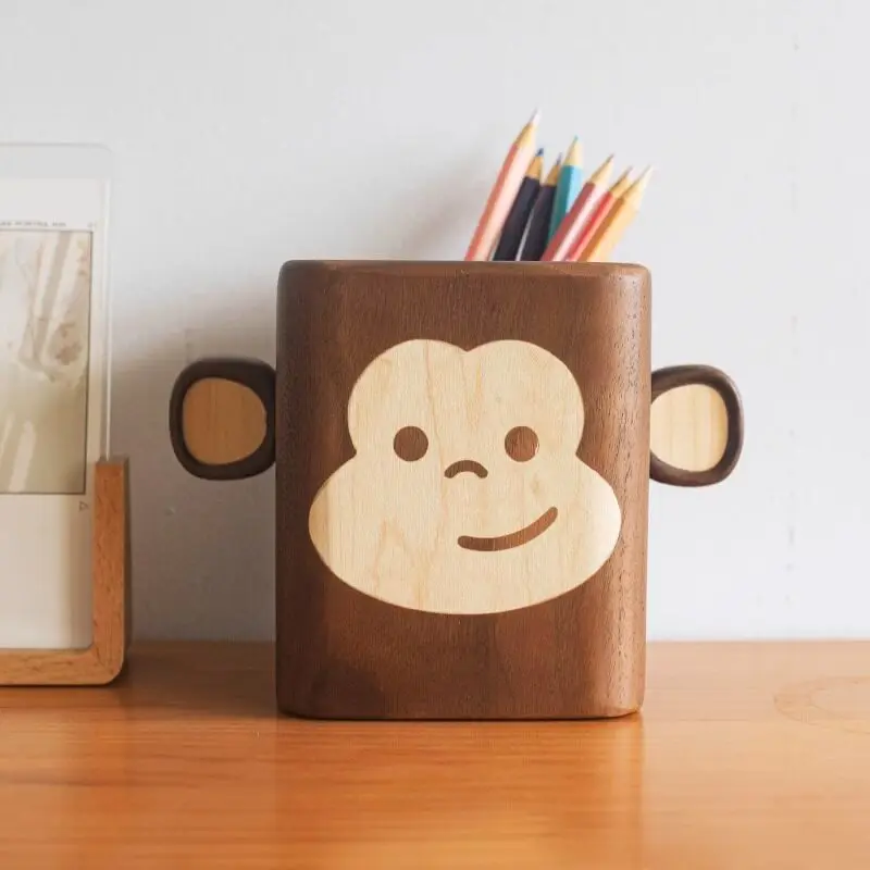 ✨-adorable-porte-stylo-en-bois-en-forme-de-visage-de-singe-organisateur-artisanal-en-noyer-et-erable-decoration-de-bureau-kawaii-pour-chambre-d'enfant