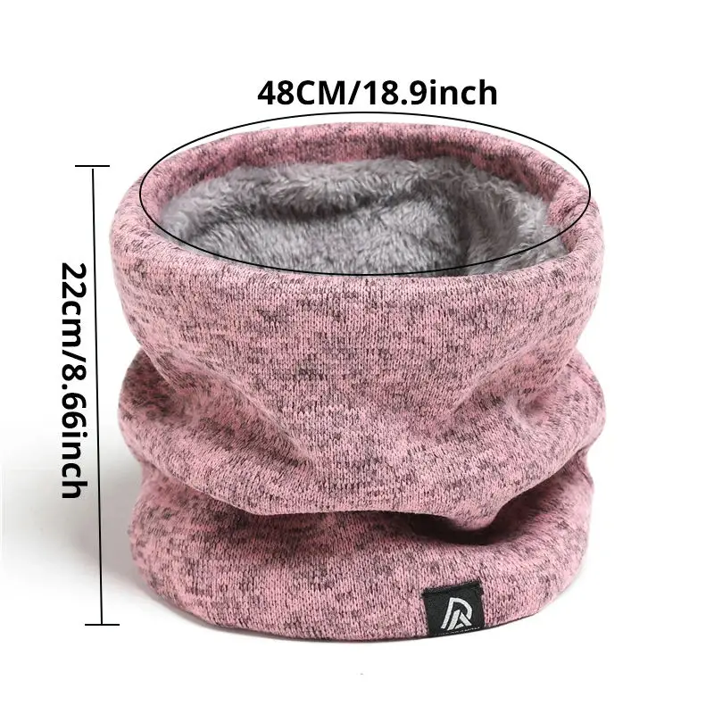 Unisex Winter Neck Scarf 2024 New Ring Knitted Wool Fur Snood Women Kids Outdoor Face Cover Thick Warm Easy Scarves